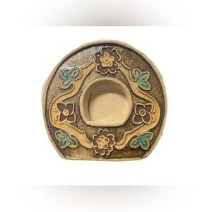 Mini Talavera Picture Frame 3” Small Handmade Turquoise Painted Clay Unique